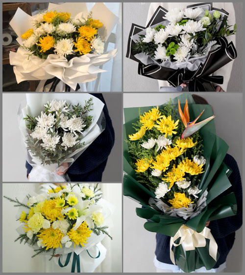 山东莱芜莱城区鹏泉街道陈盘龙村白事花束代送